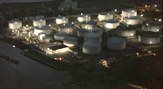 The Motiva oil tank facility where the spill took place.